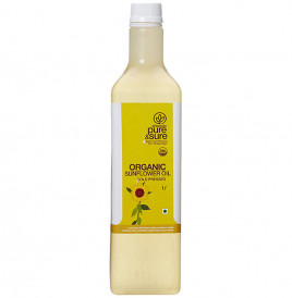Pure & Sure Organic Sunflower Oil   Bottle  1 litre